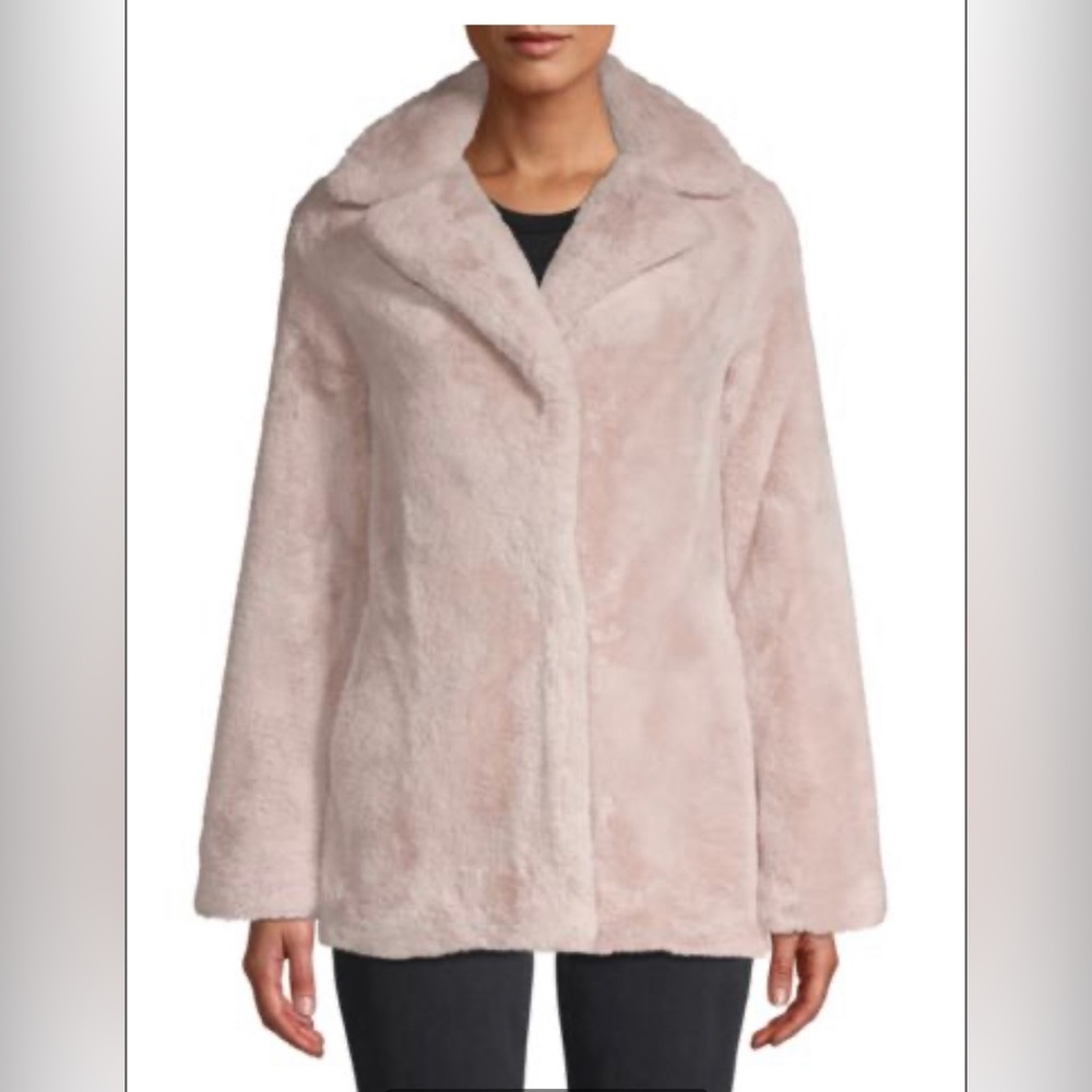 Tahari Violet Faux Fur Jacket-Pink (Sold-Out)